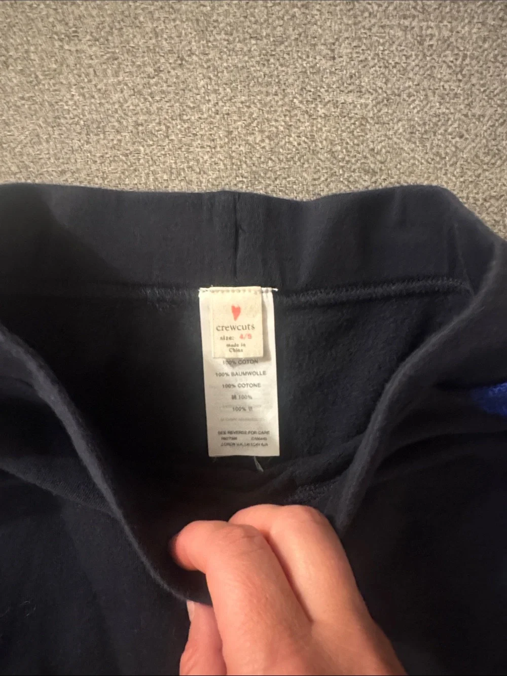 5/$15-Crewcuts Navy Blue Skirt with Royal Blue Side Panels size 4-5